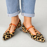 Lulu | Leopardí t-strap baleríny