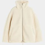 Petra – dámský oversized teddy kabát se zipem