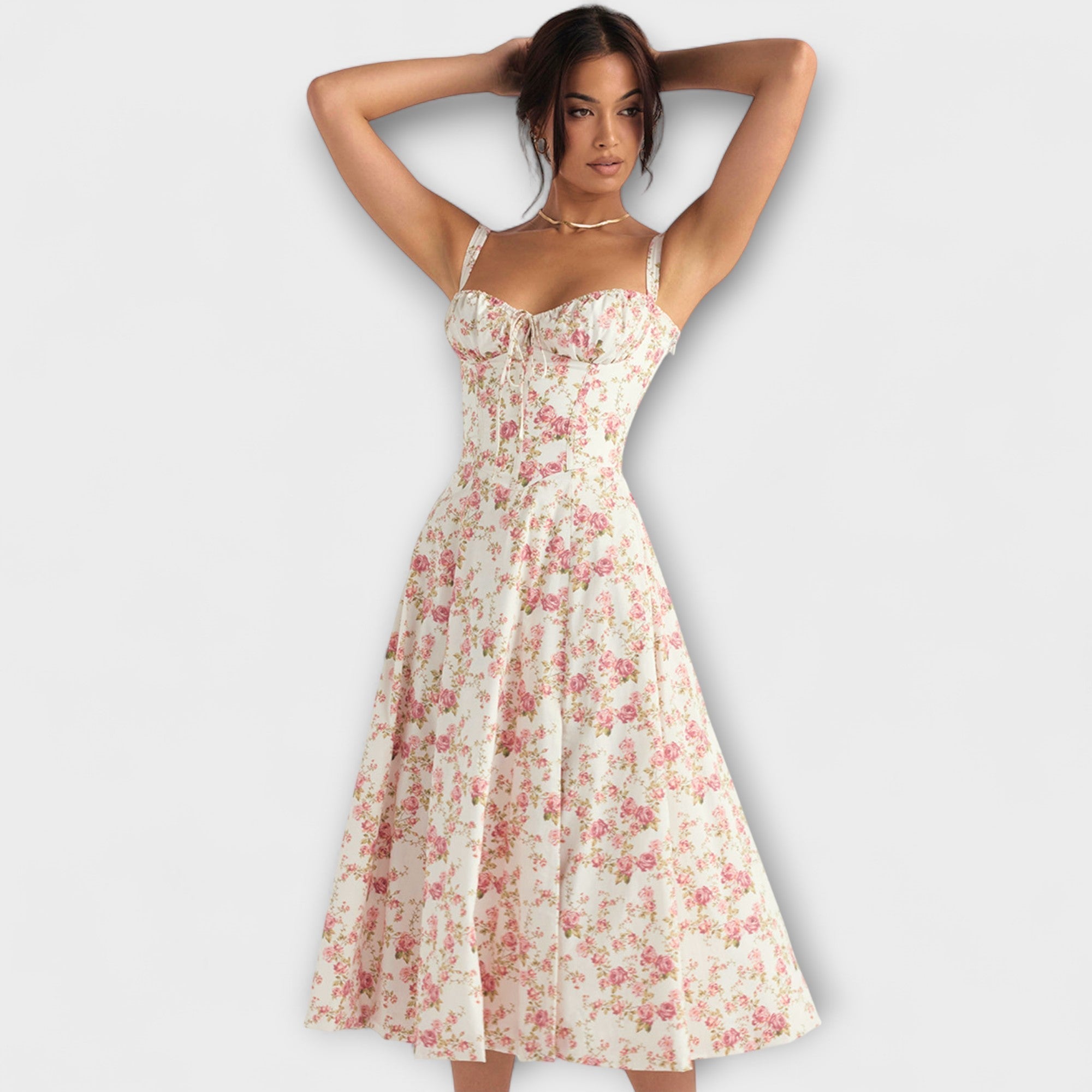Zipporas - Přizpůsobený dress s moderním jarním květinovým potiskem